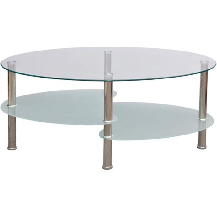 Mesa de centro de vidrio con dise?o exclusivo blanca - comfortxl