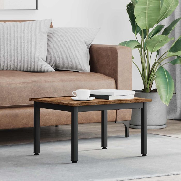 Mesa de centro, madera antigua, 60 x 50 x 36 cm, madera de ingeniería.