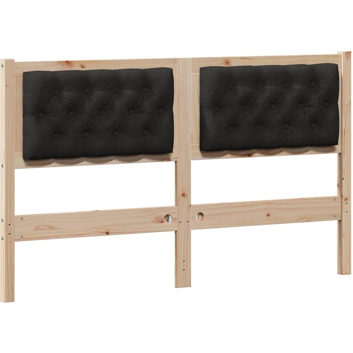 Cabecero cama - mueble cabecero otro marrón y negro 140 cm madera maciza de pino
