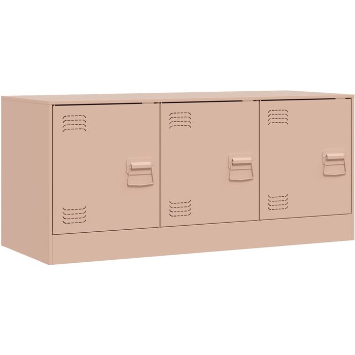 Mueble para tv | mueble de salón de acero rosa 99x39x44 cm cfw73230