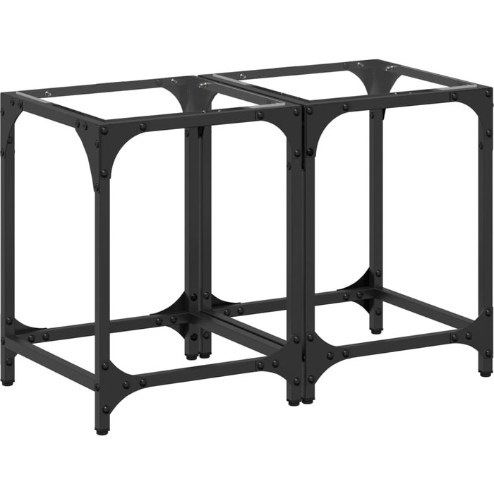 Mesas de centro 2 uds vidrio transparente y acero 30x30x40 cm