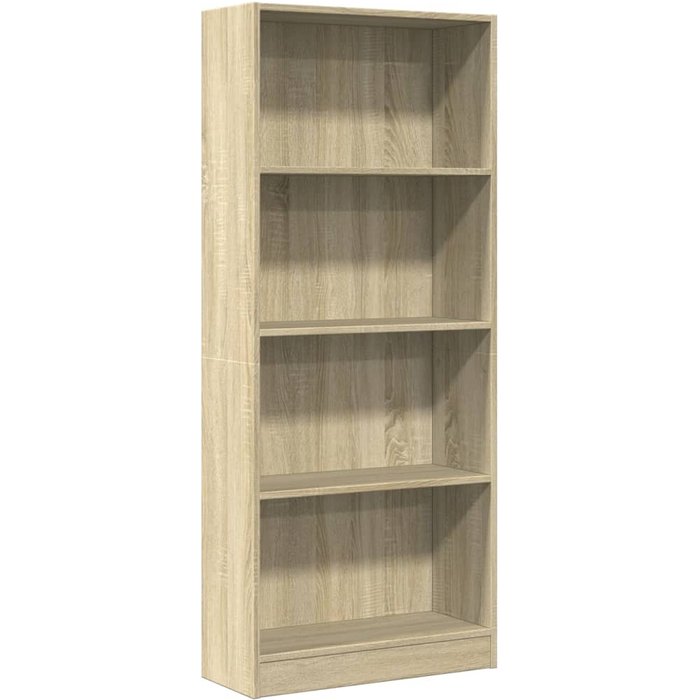 Estantería de madera de ingeniería roble sonoma 60x24x143 cm – comfortxl