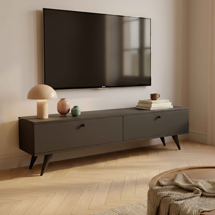Mueble tv 160 cm gris