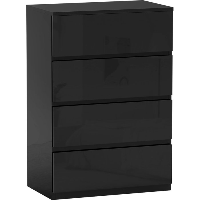 Cómoda con cajones homcom melamina de madera negro 55x34x80 cm