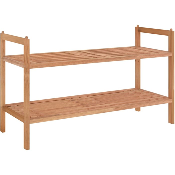 Zapatero de madera maciza nogal 69x27x41 cm - comfortxl