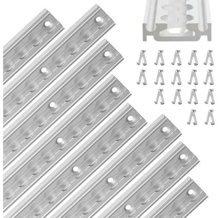 12x carril de amarre de aluminio perfiles cuadrados de ala de suelo