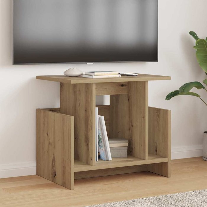 Mueble de tv de roble hecho a mano, 50 x 35 x 45 cm, madera de ingeniería