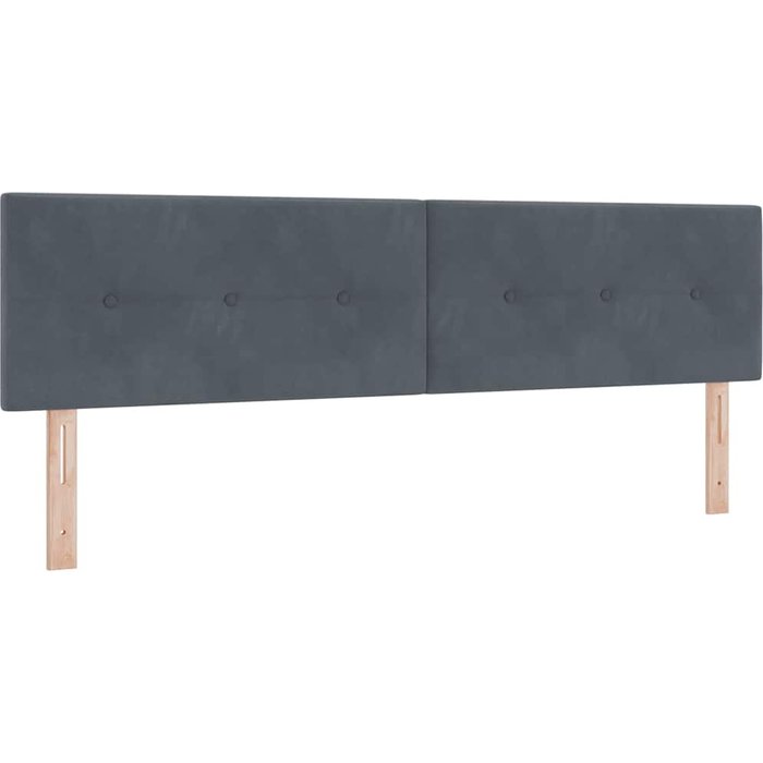 Cabecero cama - mueble cabecero gris oscuro 180 cm terciopelo