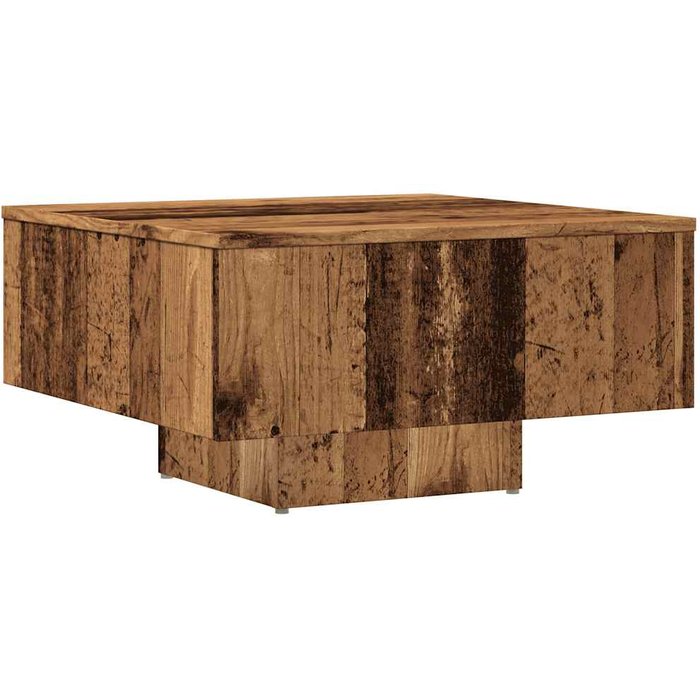 Mesa de centro madera de ingeniería envejecida 60x60x31,5 cm - comfortxl