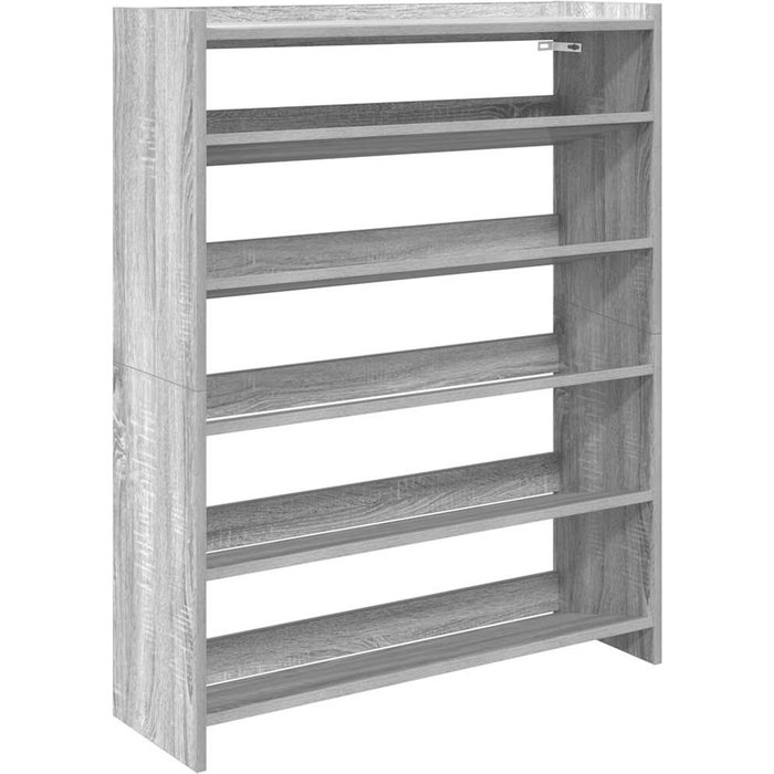 Mueble zapatero madera contrachapada gris sonoma 80x25x100 cm - comfortxl