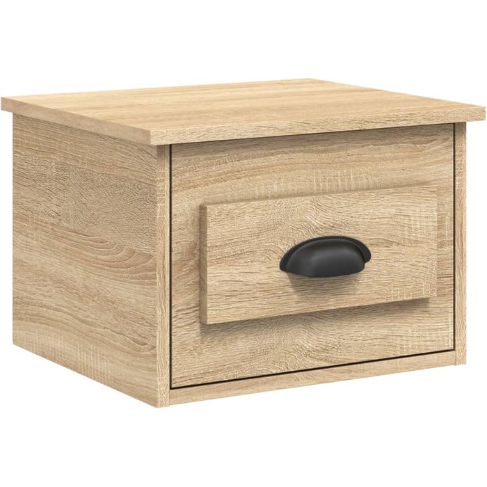 Mesita de noche de pared roble sonoma 41,5x36x28 cm