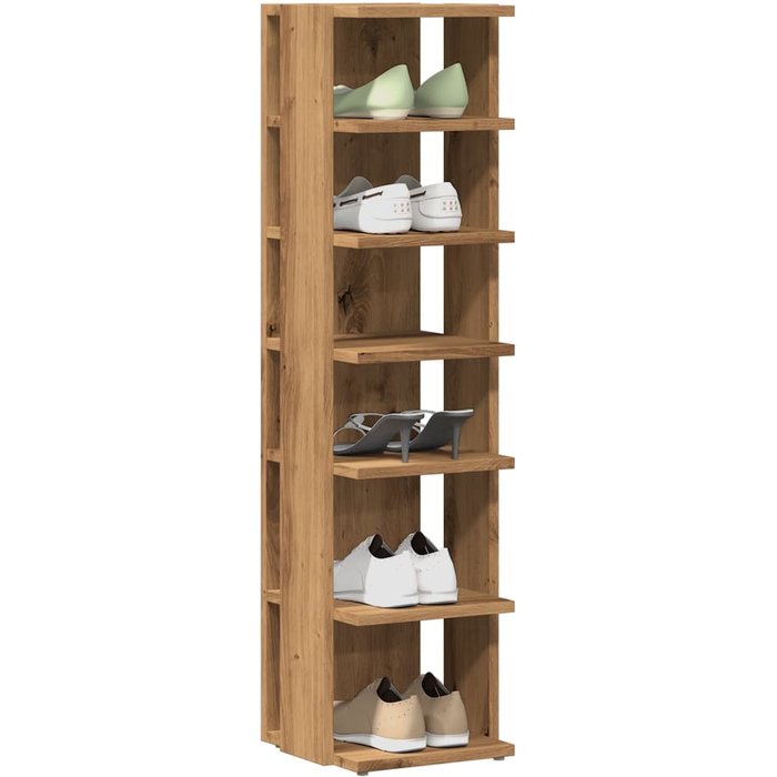 Maison exclusive - muebles zapateros 2 uds madera roble artisan 28x27x102 cm