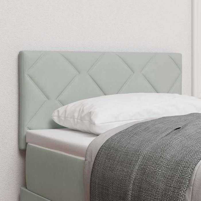 Maison exclusive - cabecero con cabecera gris claro 80 cm terciopelo