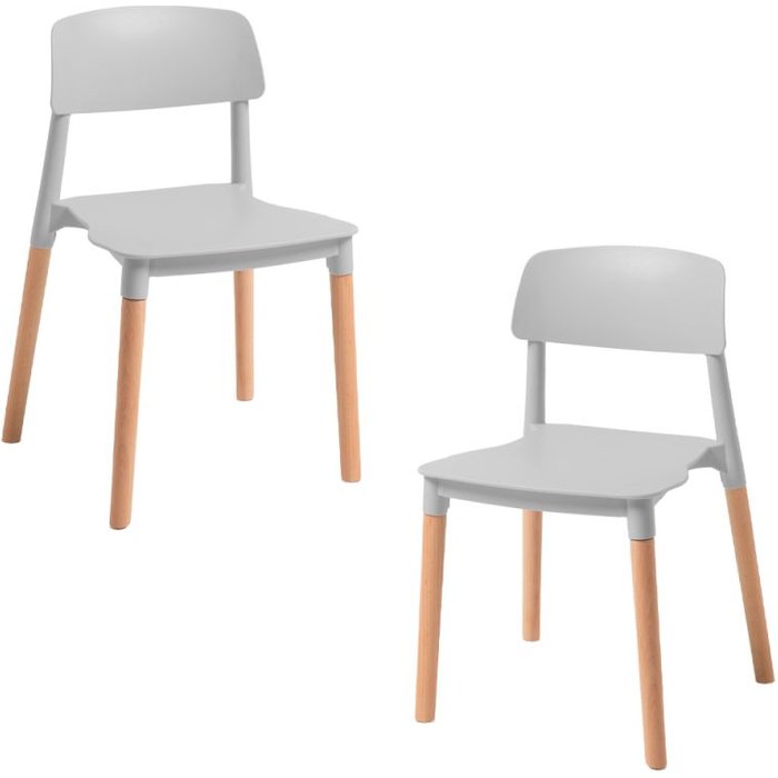 Regalos miguel - packs sillas comedor - pack 2 sillas estin - gris claro