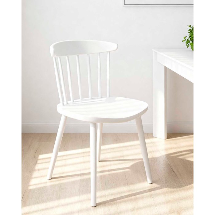 Set de 4 sillas connie blanco para hogar moderno mueble de almacenaje - homekit