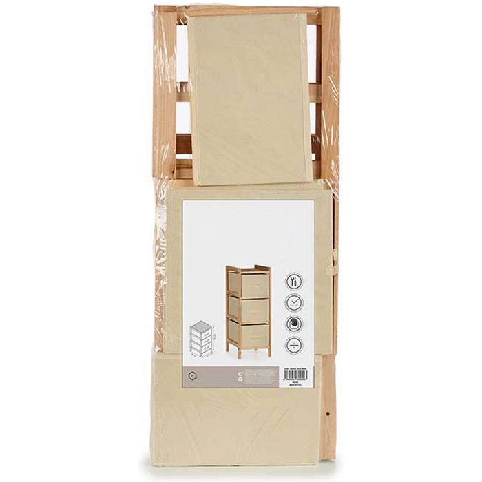 San ignaciomueble kipit 3 cajones 70x29x28 cm en crema