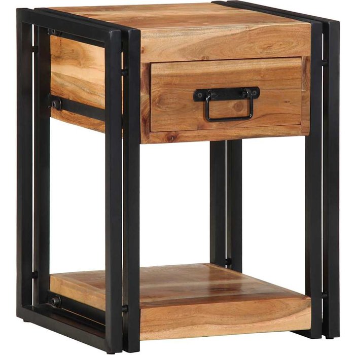 Armario de noche 2 pcs 40 x 35 x 50 cm madera de acacia sólida vidaxl