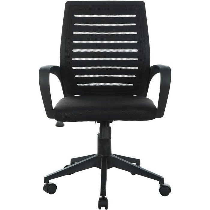 Silla giratoria de oficina negra 62x60x95-105 cm