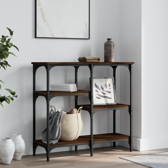 Maison exclusive - mesa consola madera de ingeniería marrón roble 80x29x75 cm