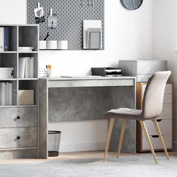 Maison exclusive - escritorio gris concreto 100 x 50 x 76 cm