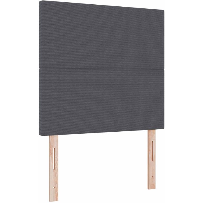 Cabecero cama - mueble cabecero led con tiras led gris oscuro 80 cm tela de pana