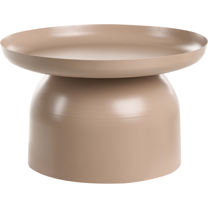 Beliani mesa de centro torrens metal gris pardo