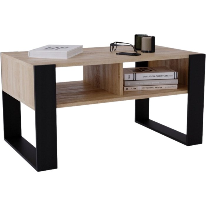 Table basse kora92 moderne & stable pour le salon en matériau bois composite