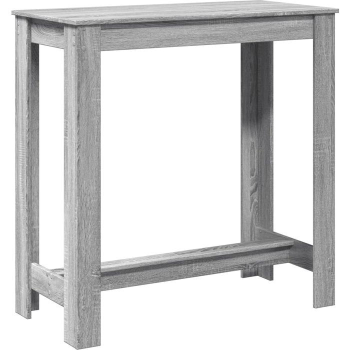 Mesa alta de bar sonoma de madera compuesta gris 102 x 50 x 103,5 cm - comfortxl