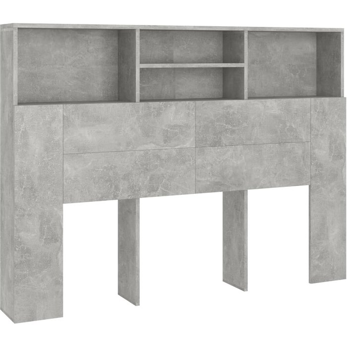 Cabecero cama mueble cabecero - gris hormigón 140x19x103,5 cm
