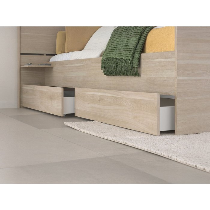 Set de 2 cajones para cama de 140, 160 y 180 cm - color: natural - tenalia