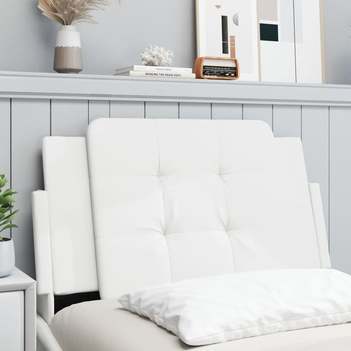 Maison exclusive - cabecero de cama acolchado zadar cuero sintético blanco 90 cm