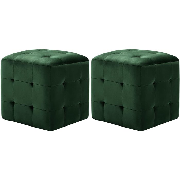 Maison exclusive - mesitas de noche 2 unidades terciopelo verde 30x30x30 cm