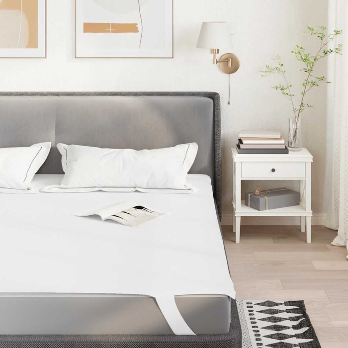 Maison exclusive - protector de colchón impermeable blanco 180x220 cm