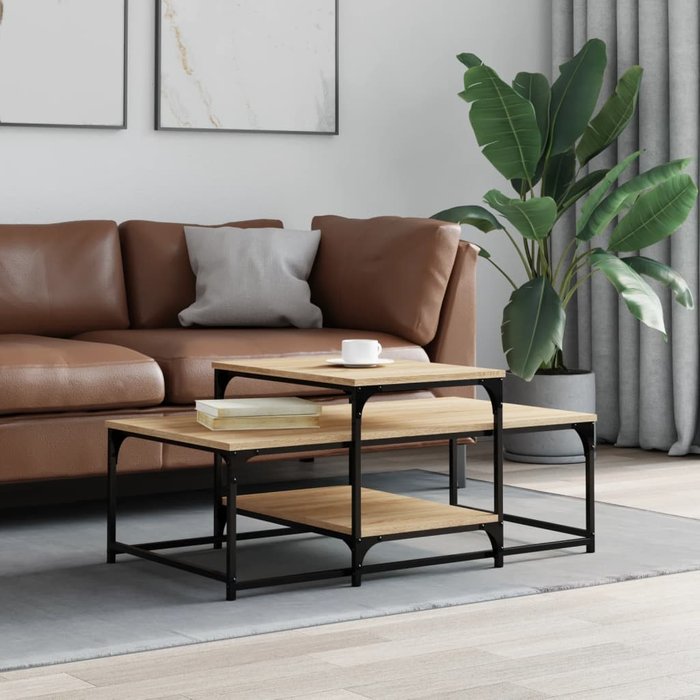 Maison exclusive - mesa de centro madera de ingeniería roble sonoma 102x60x45 cm