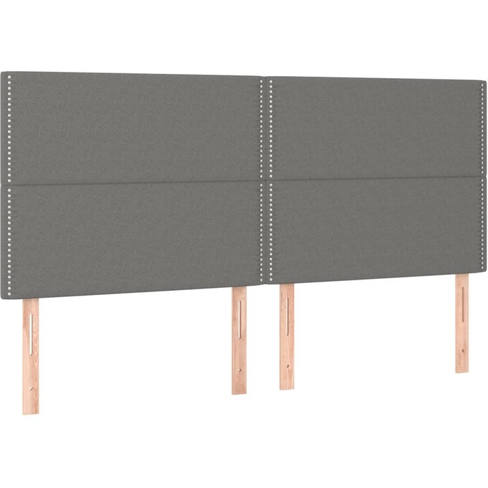 Cabecero de cama - mueble cabecero gris oscuro 200x5x118/128 cm de tela