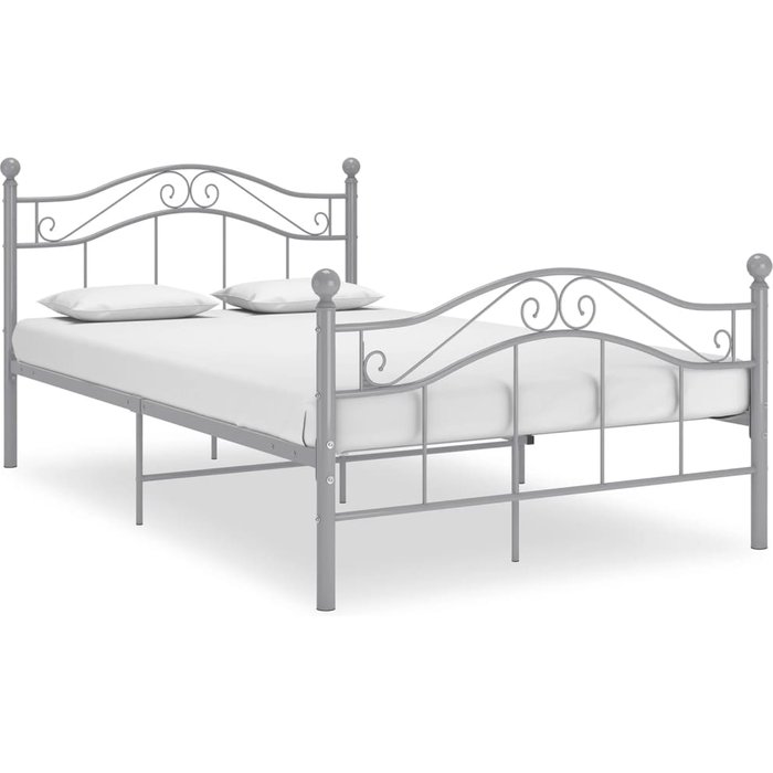 Estructura de cama de metal gris 120x200 cm vidaxl