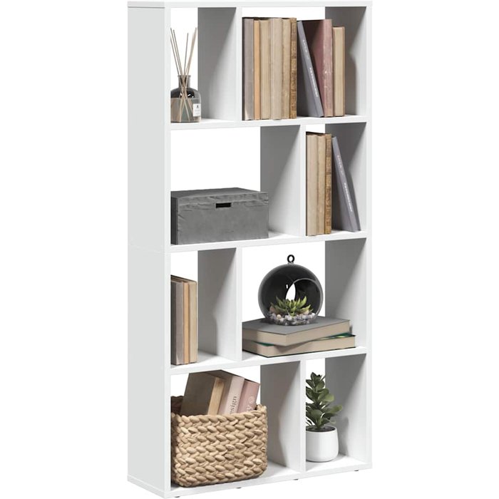 Librería blanca, 60x20x120,5 cm, madera de ingeniería. - pangivo