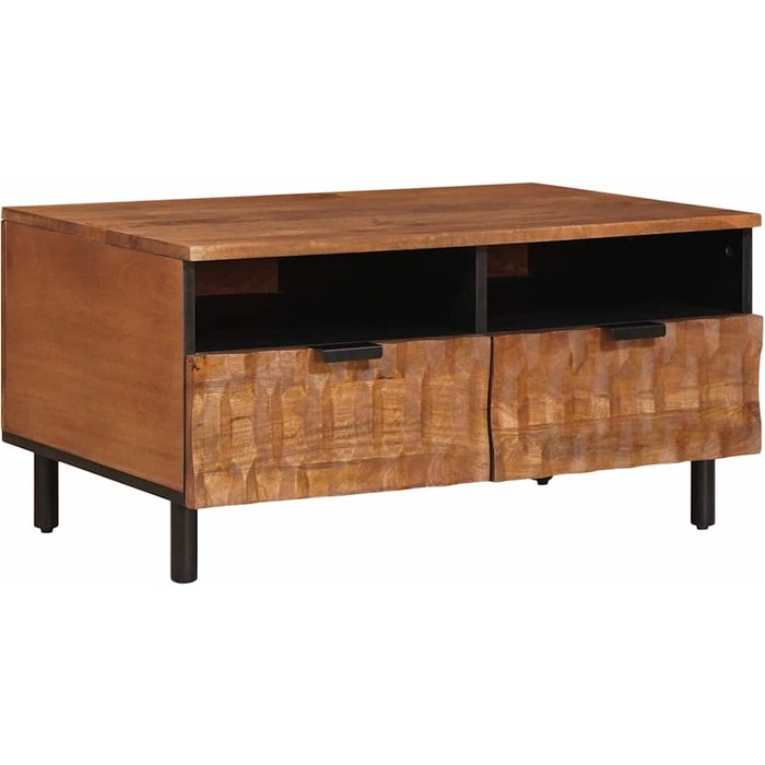 Mesa de café marrón 80 x 54 x 40 cm madera de mango maciza vidaxl