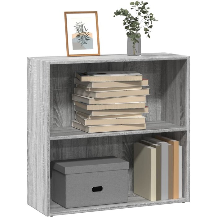 Librería sonoma gris 80x30x77 cm de madera contrachapada