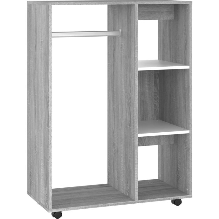 Armario | guardarropa madera contrachapada gris sonoma 80x40x110 cm cfw53950