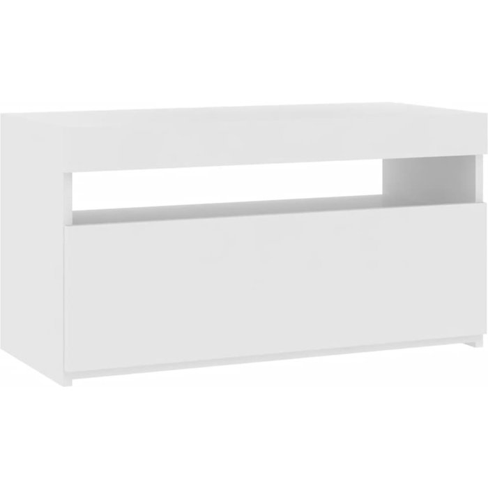 Mueble de tv con luces led blancas 75x35x40 cm - comfortxl