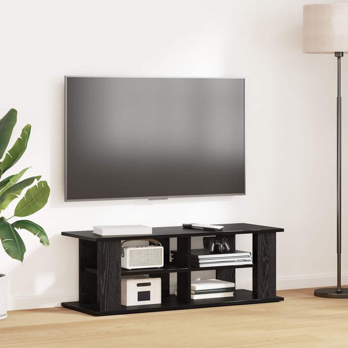 Mueble de tv de roble negro 96 x 35 x 33,5 cm