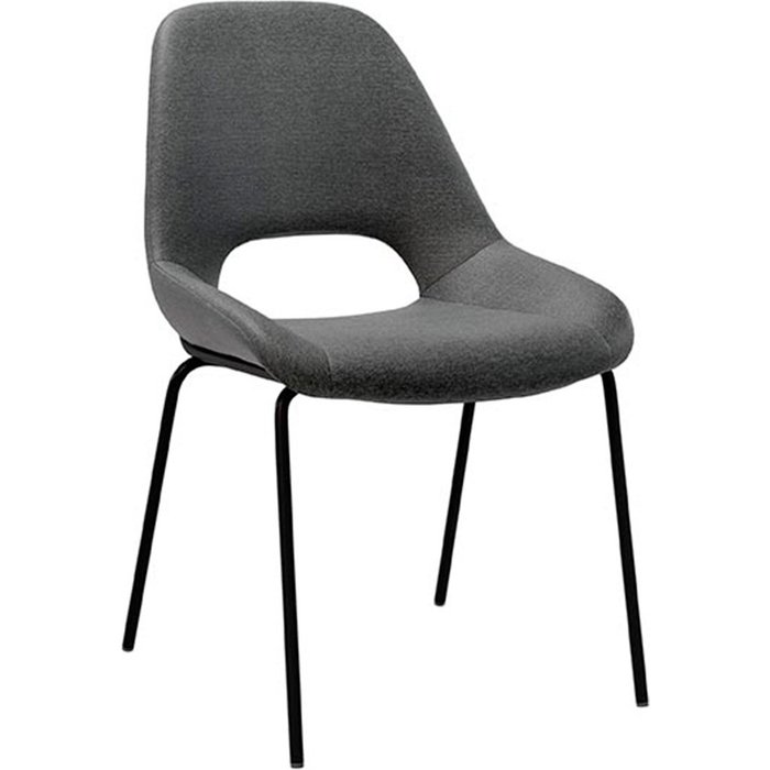 Silla de comedor salome tapizada gris oscuro