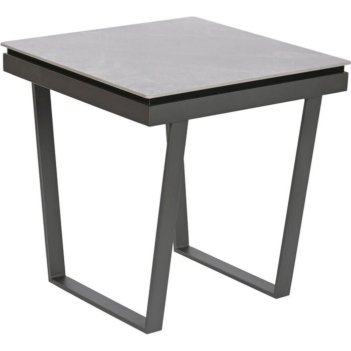 Mesa auxiliar home esprit gris metal 51 x 51 x 53 cm