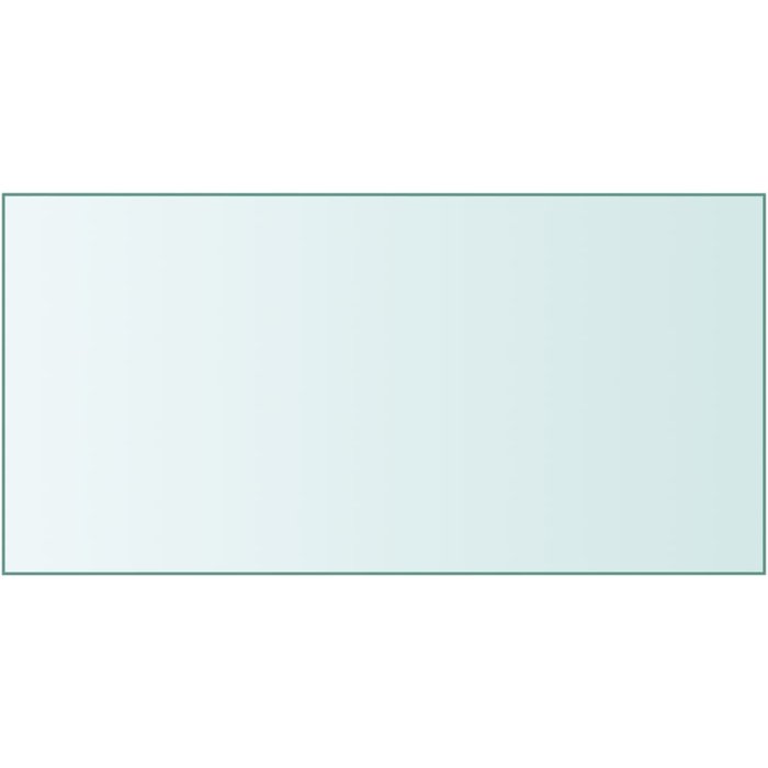 Tablero de mesa transparente de 50x100 cm de cristal templado.
