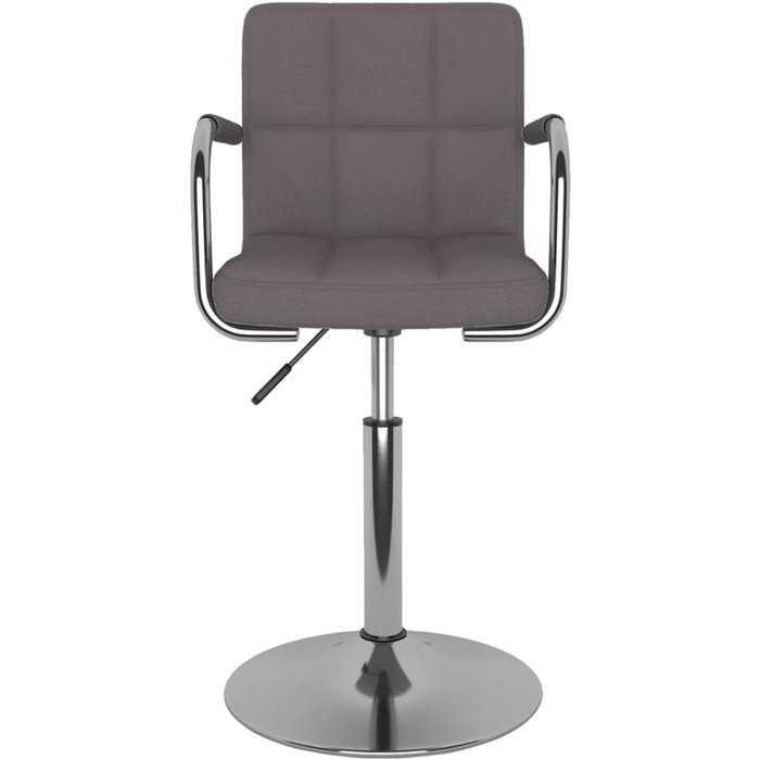 Silla de comedor de tela gris taupé