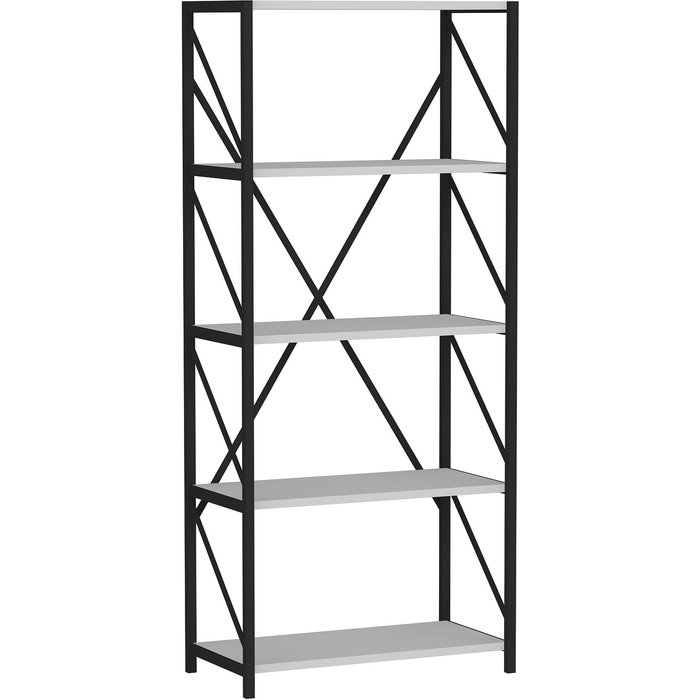 Wellhome librería 150x64x30 cm en blanco de madera