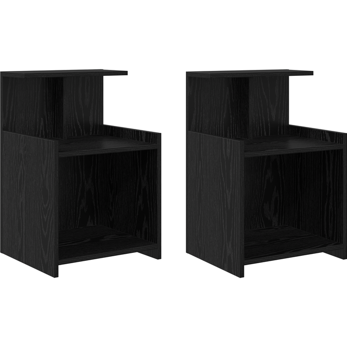 Cabinets 2 uds roble negro 40x35x60 cm madera ingenierizada cfw64237