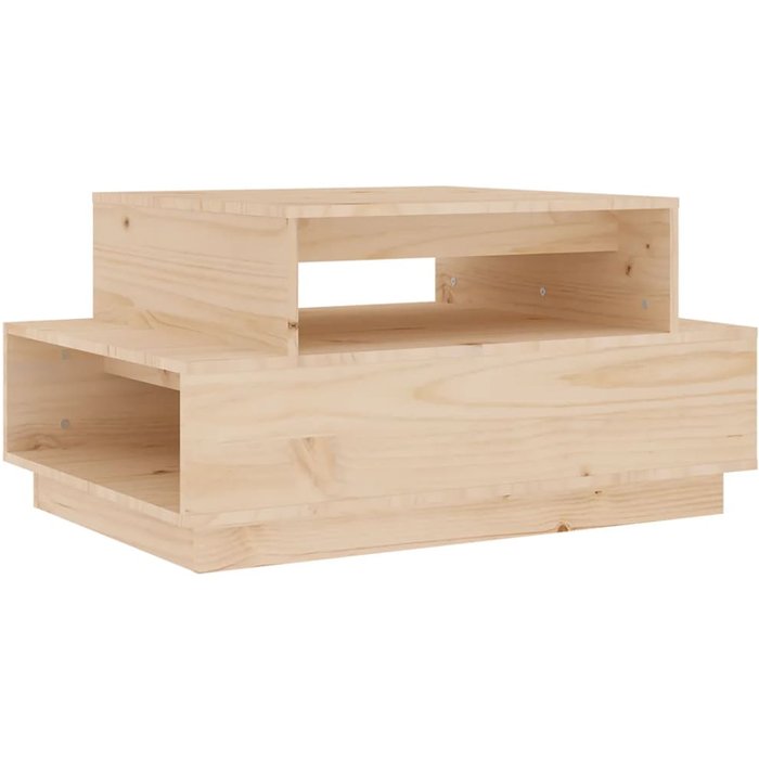 Mesa de centro de pino macizo 80x55x40,5 cm - comfortxl