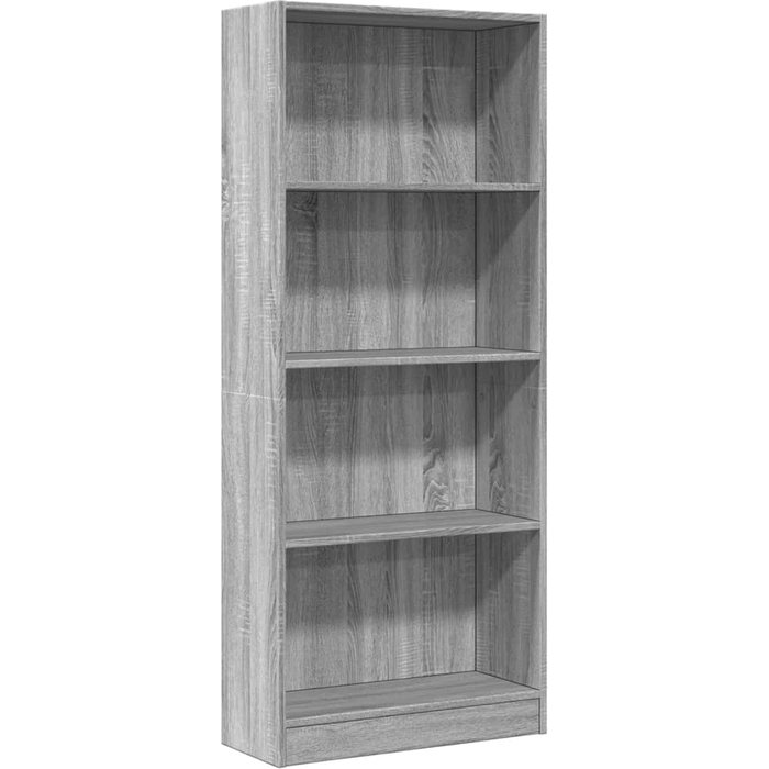 Estantería de madera de ingeniería gris sonoma 60x24x143 cm – comfortxl